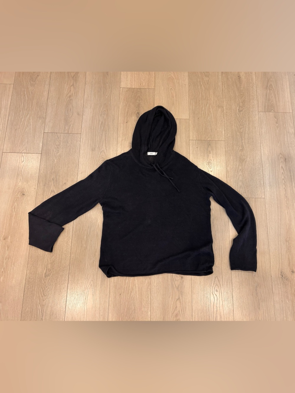 Onia linen Knit Hoodie Sweater navy blue large